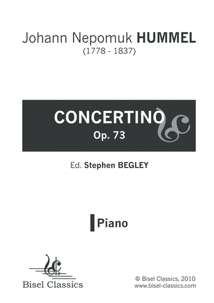 Concertino, Op. 73 - Piano Part