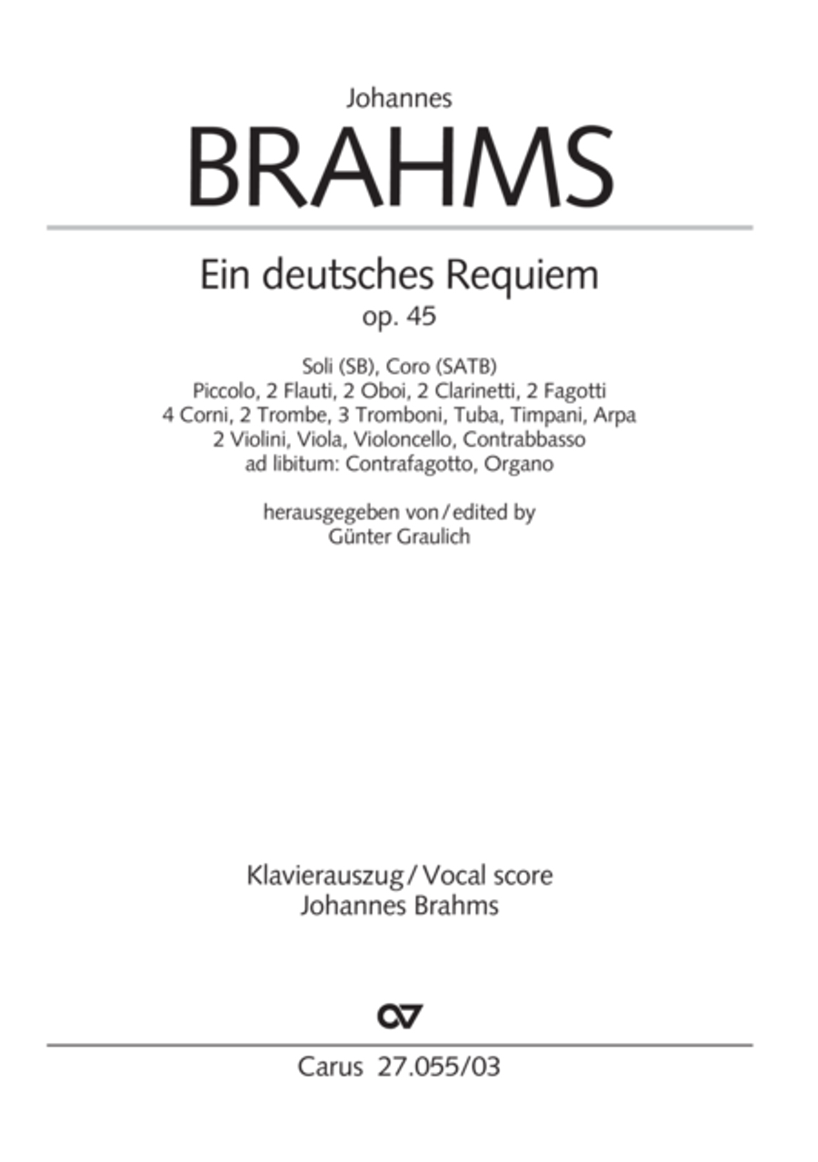 Ein Deutsches Requiem (German Requiem) 4-Part scores gallery preview page 2