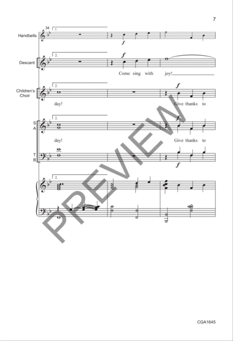 God's Love Is Alive in Us SATB + Unison) 4-Part scores gallery preview page 7