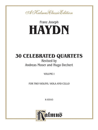 Book cover for Thirty Celebrated String Quartets, Volume 1