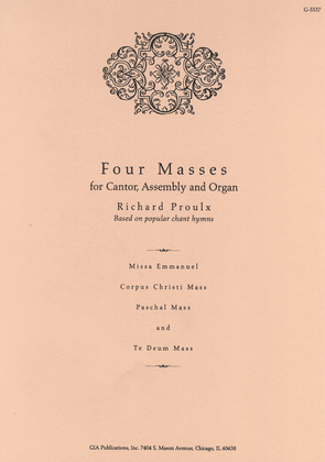 Book cover for Four Masses for Cantor, Assembly, and Organ