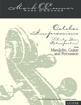 Book cover for October Impressions (guitar part – mandolin, guitar, percussion)