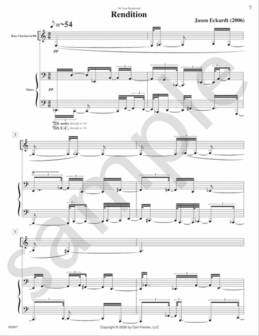 Rendition Bass Clarinet scores gallery preview page 5