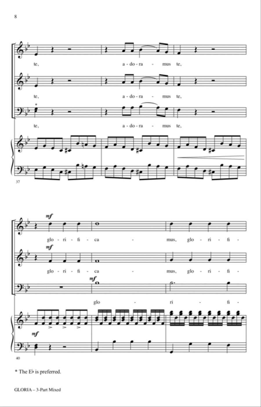 Gloria (from Lord Nelson Mass) (arr. Russell Robinson) 3-Part scores gallery preview page 6