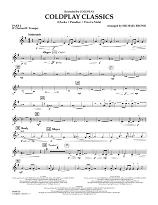 Coldplay Classics - Pt.2 - Bb Clarinet/Bb Trumpet