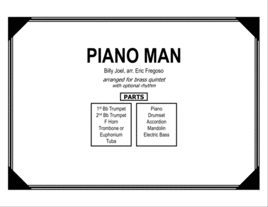 Piano Man Brass Ensemble scores gallery preview page 1