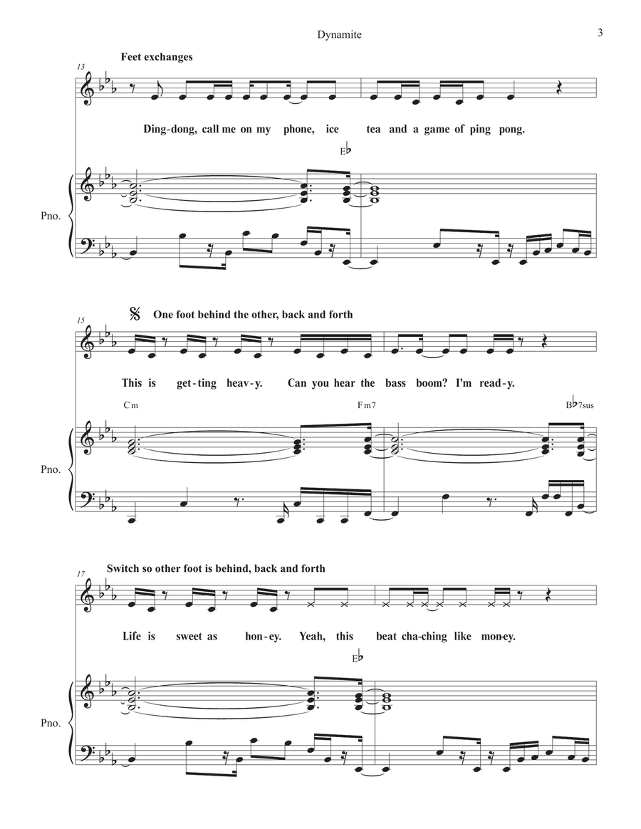 Dynamite Unison Choir scores gallery preview page 3
