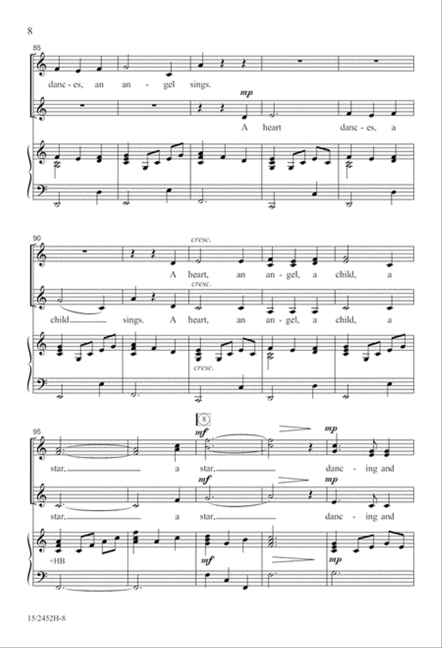A Star Dances, an Angel Sings SSA scores gallery preview page 8