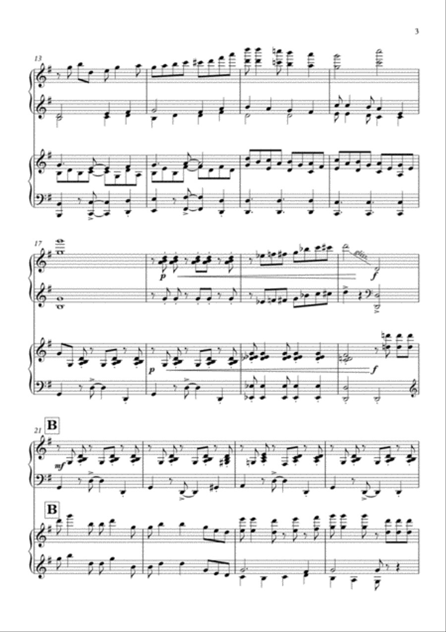 King Wenceslas Rumba, Christmas Carol variations for 2 pianos, 4 hands 2 Pianos, 4-Hands scores gallery preview page 3