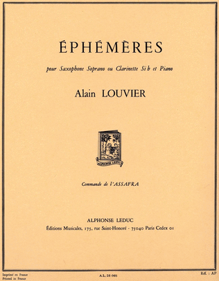 Ephemeres (clarinet & Piano)