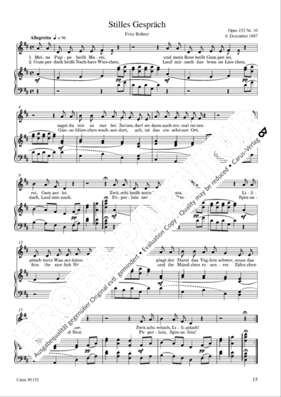 Liederbuch fur Kinder op. 152 Choir scores gallery preview page 16