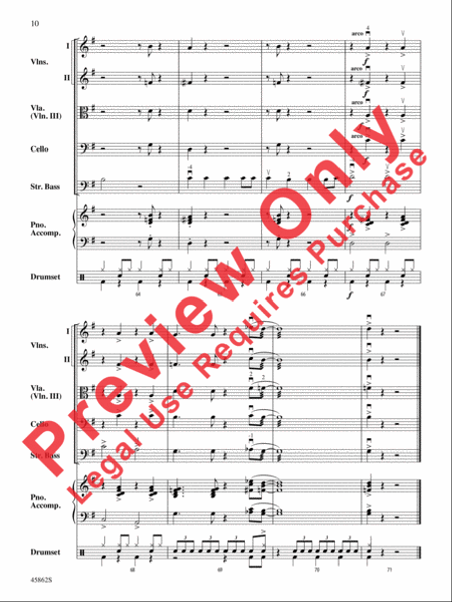 Bass-ically Christmas String Orchestra scores gallery preview page 10