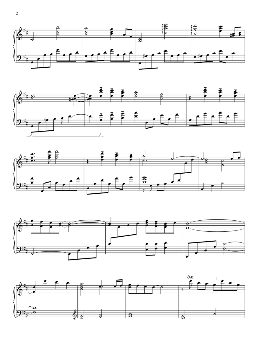 Aeris's Theme (from Final Fantasy VII) Piano Solo scores gallery preview page 2