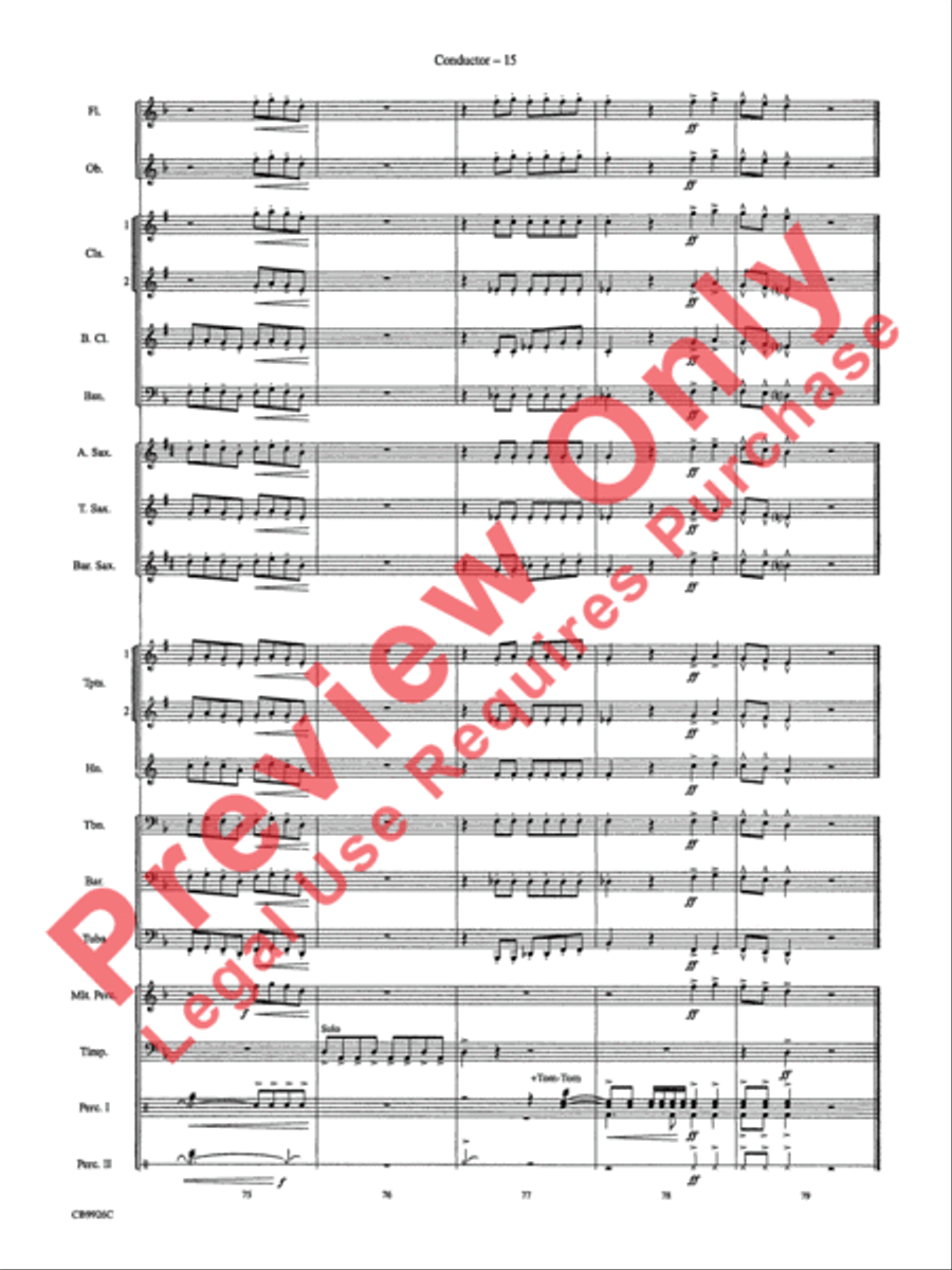 Duel of the Fates Concert Band scores gallery preview page 17