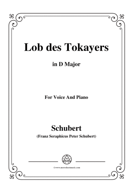 Schubert-Lob des Tokayers,Op.118 No.4,in D Major,for Voice&Piano image number null