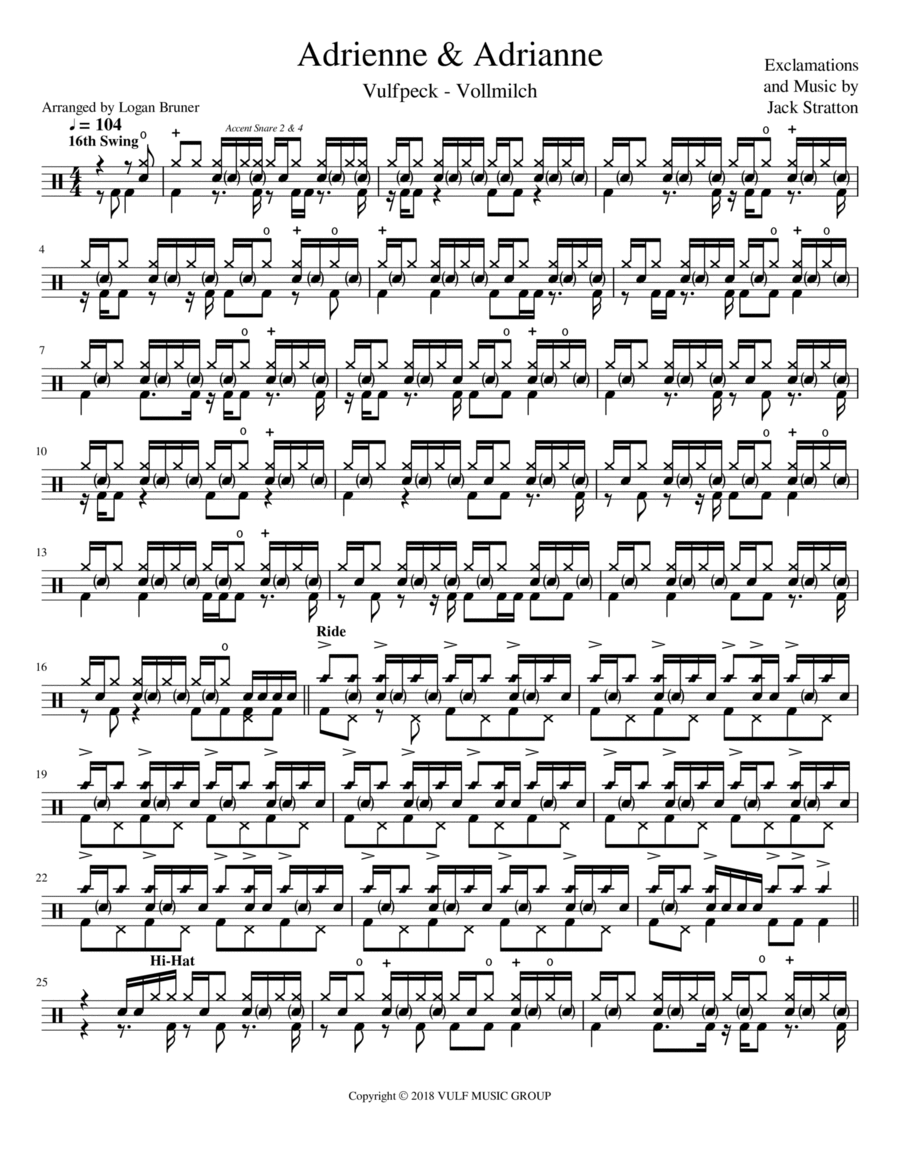 Adrienne And Adrienne Happen To Bossa Nova Drum Set scores gallery preview page 1