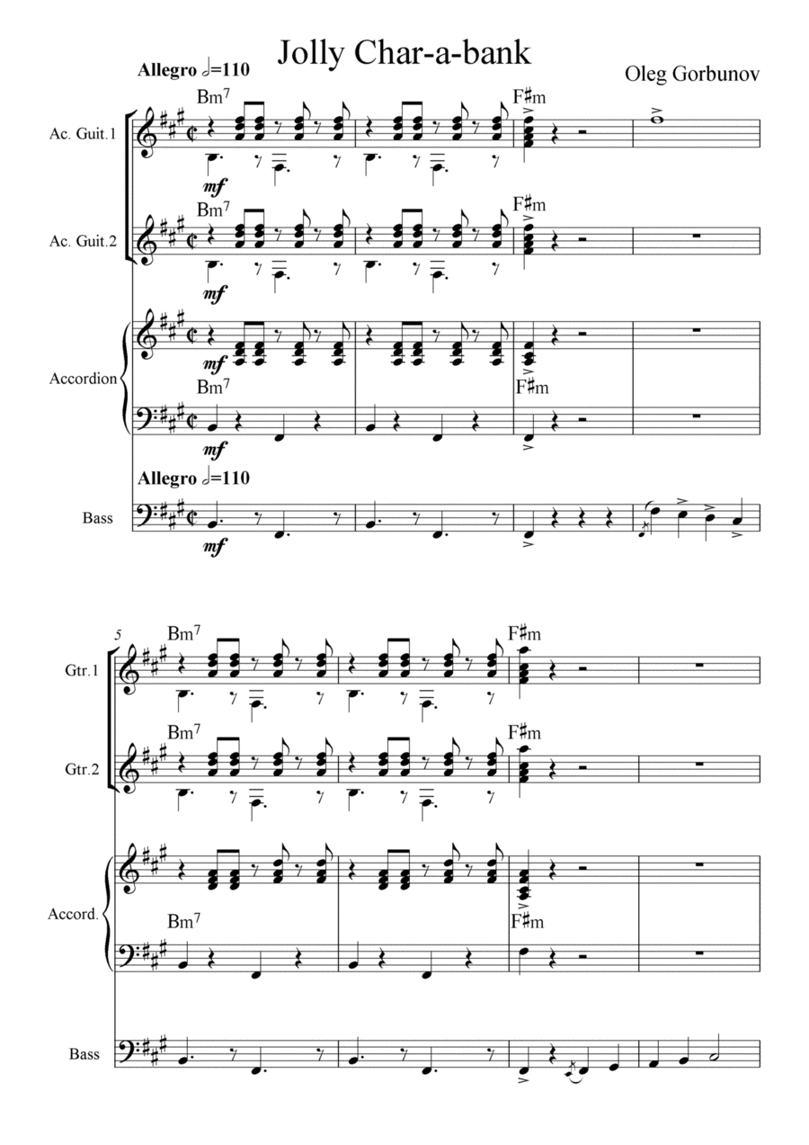 Jolly Char-a-bank Small Ensemble scores gallery preview page 1