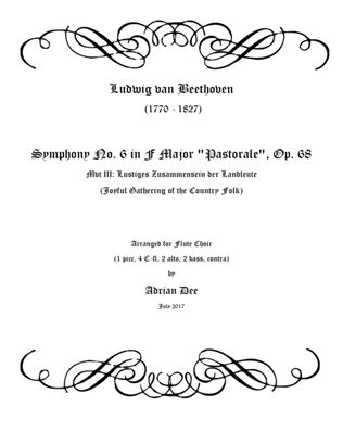 Book cover for Symphony No. 6 "Pastorale" Mvt 3 for Flute Choir