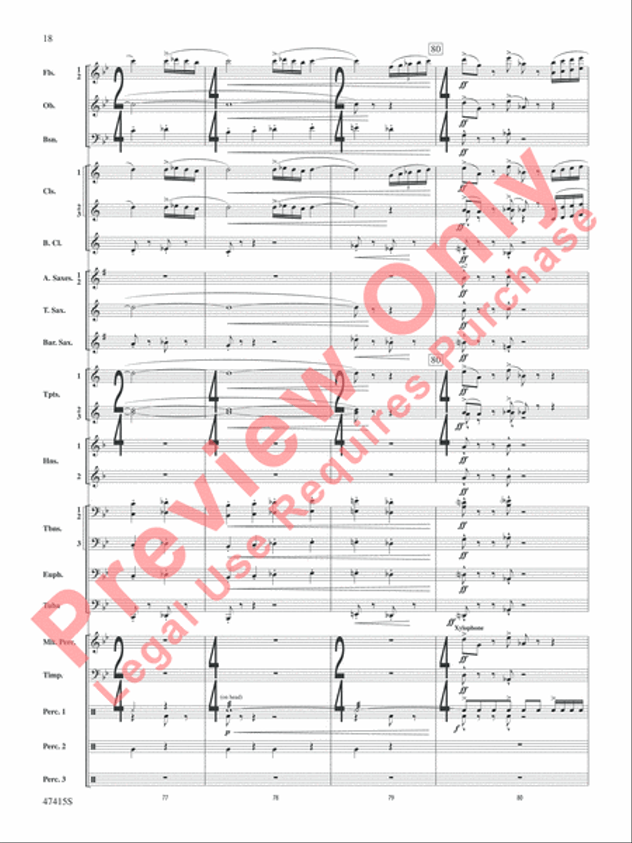 Blessed Are They Concert Band scores gallery preview page 19
