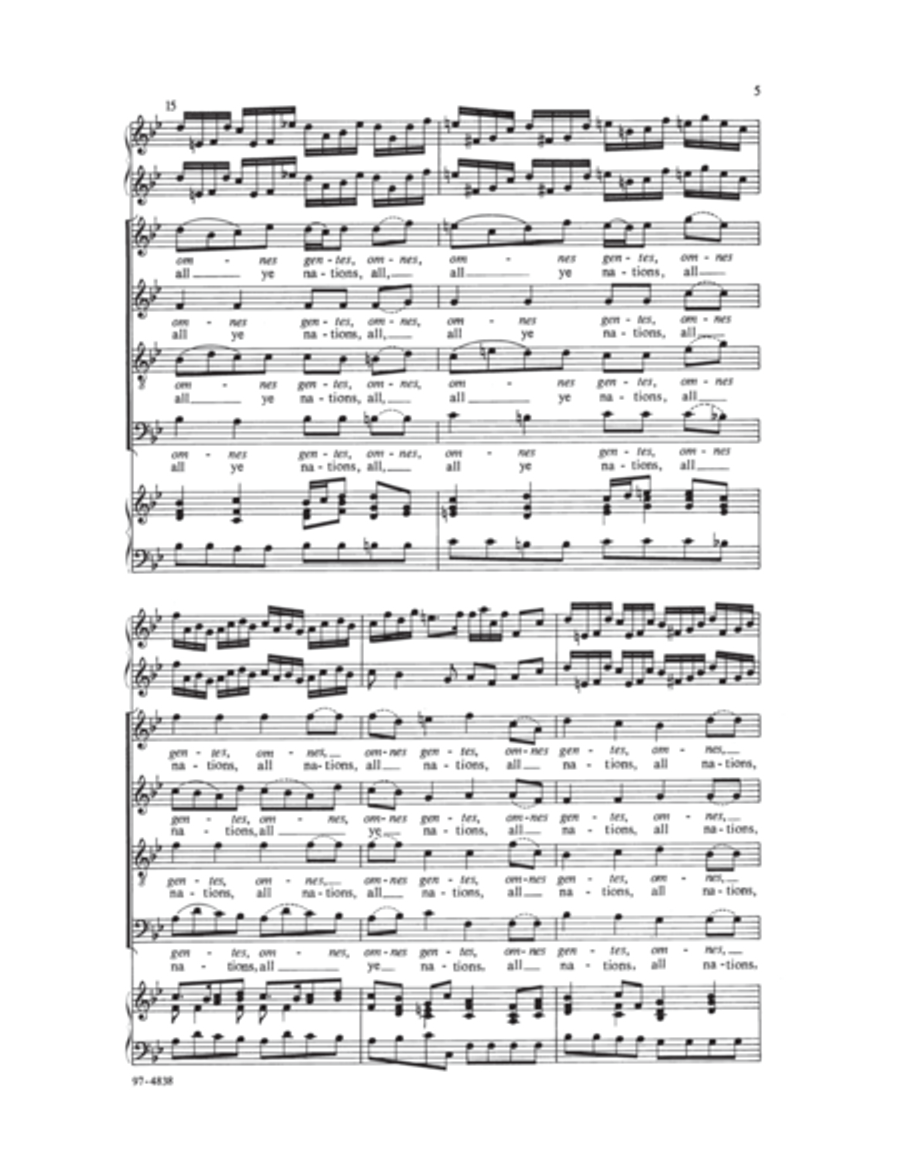 O Praise the Lord, All Ye Nations / Laudate Jehovam, Omnes Gentes / Psalm 117 4-Part scores gallery preview page 5