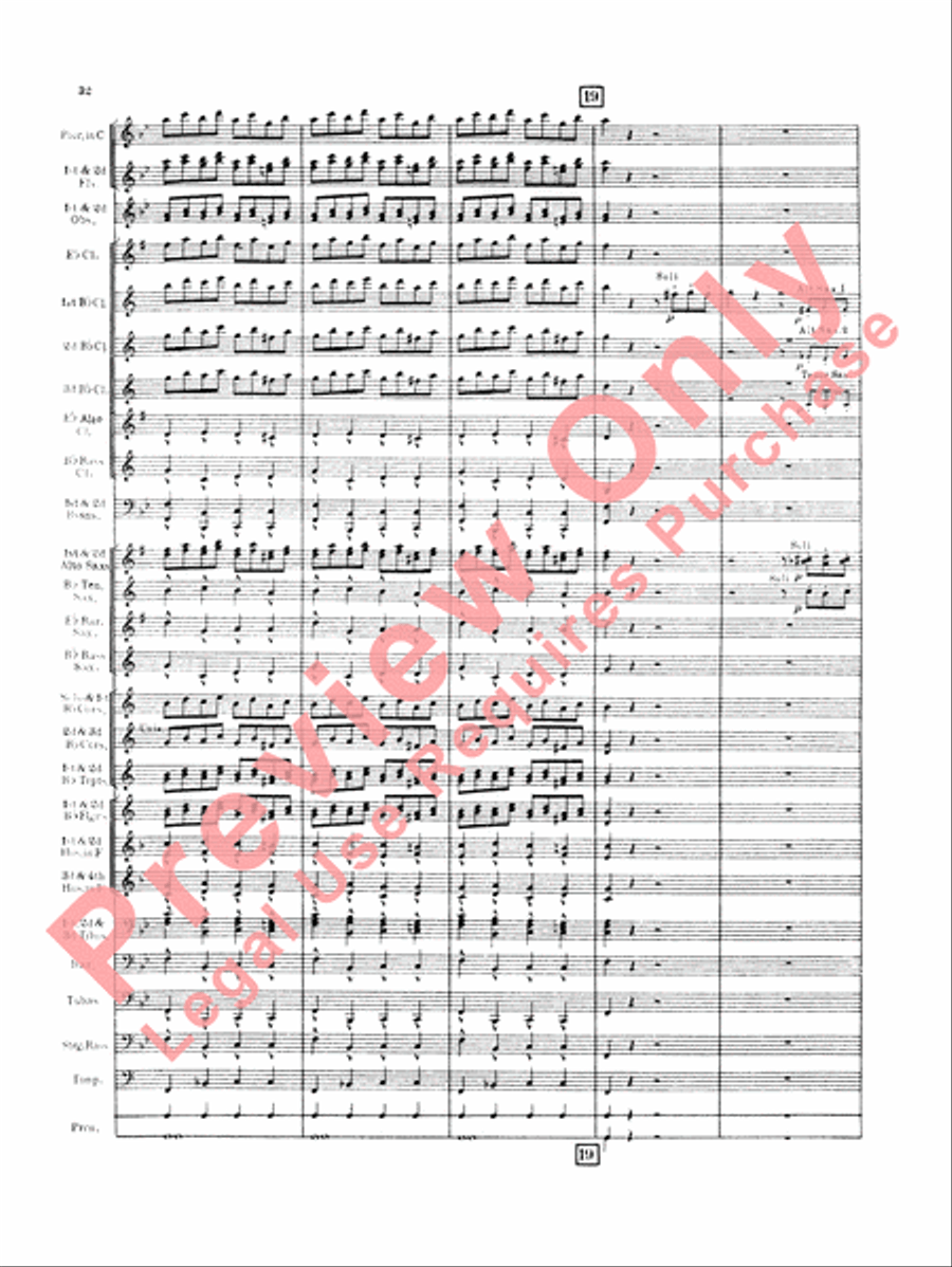 Italian in Algiers (Overture) Concert Band scores gallery preview page 35