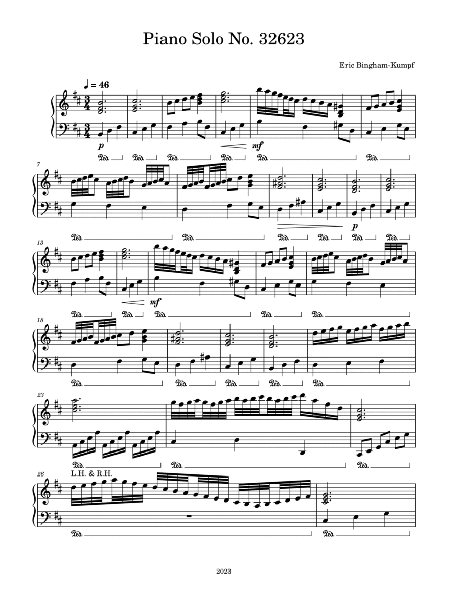 Piano Solo No. 32623 Piano Solo scores gallery preview page 1
