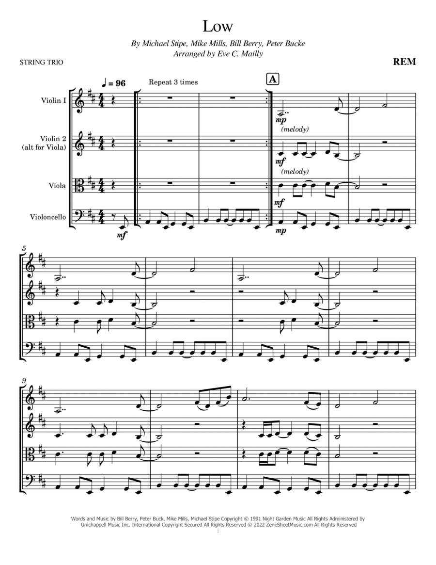 Low Low String Trio scores gallery preview page 1
