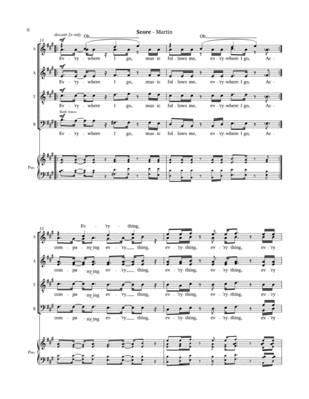 "Score" (#1 from Three Weber Sonnets) SATB divisi unaccompanied image number null