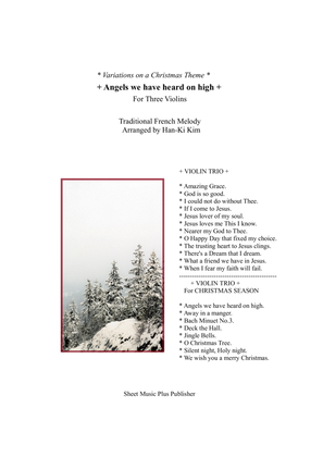 Book cover for Angels we have heard on high(For 3 Violins, 2Vns and Va)
