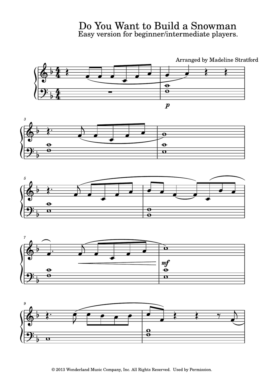 Do You Want To Build A Snowman? Piano, Vocal scores gallery preview page 3