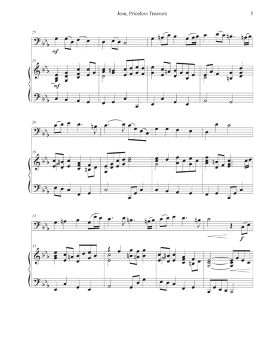 Jesu, Priceless Treasure (Cello-Piano) Piano scores gallery preview page 3