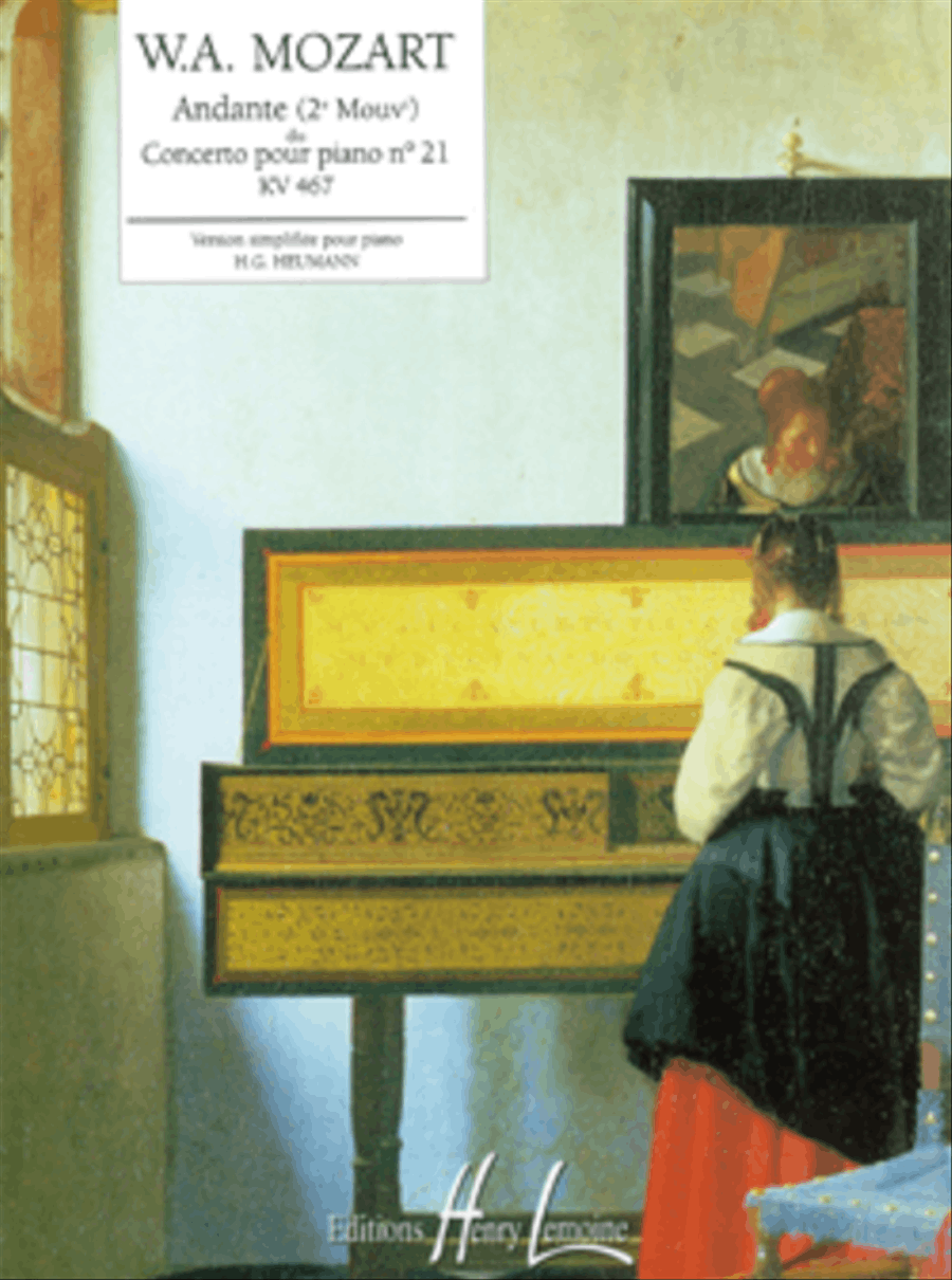Andante du Concerto pour piano No. 21 KV467 Piano Solo scores gallery preview page 1