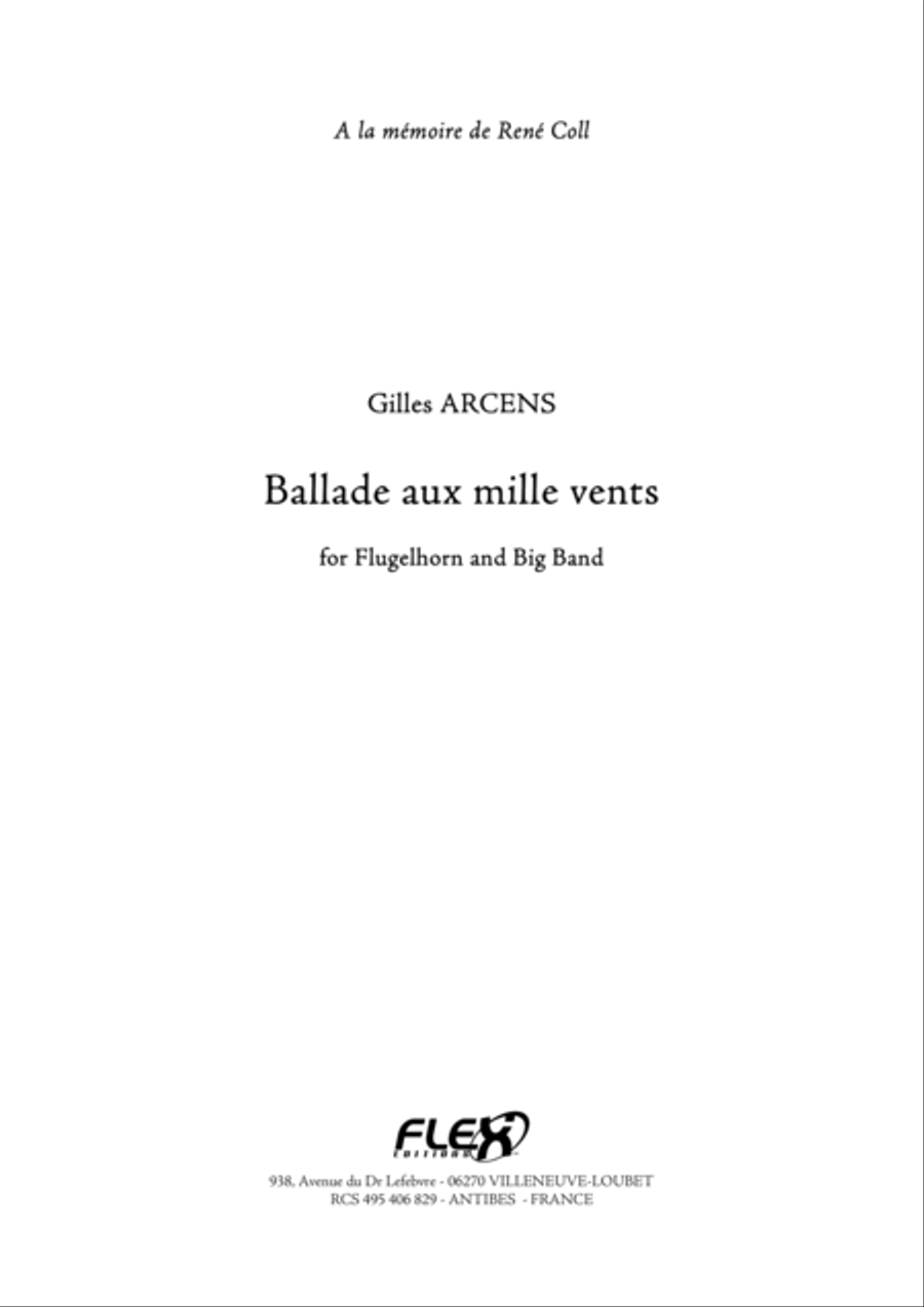 Ballade aux mille vents Big Band scores gallery preview page 1