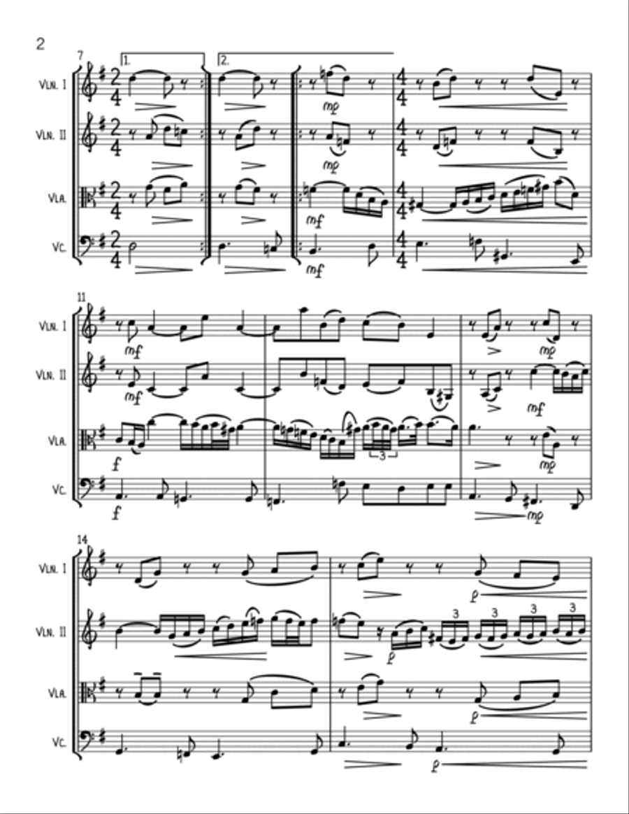 Bach Arioso (BWV 156) - String Quartet String Quartet scores gallery preview page 2