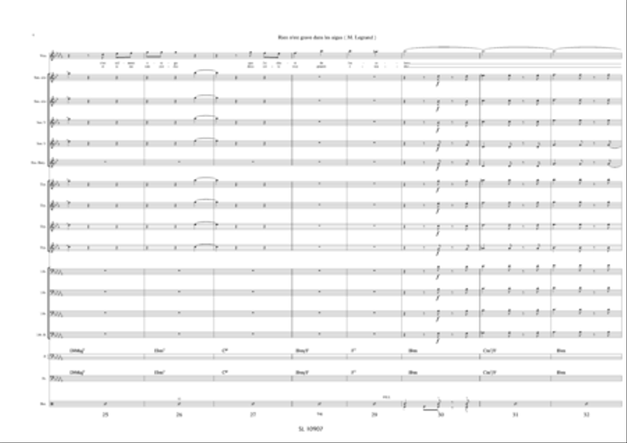 Rien n'est grave dans les aigues pour voix solo et big band Jazz Ensemble scores gallery preview page 5