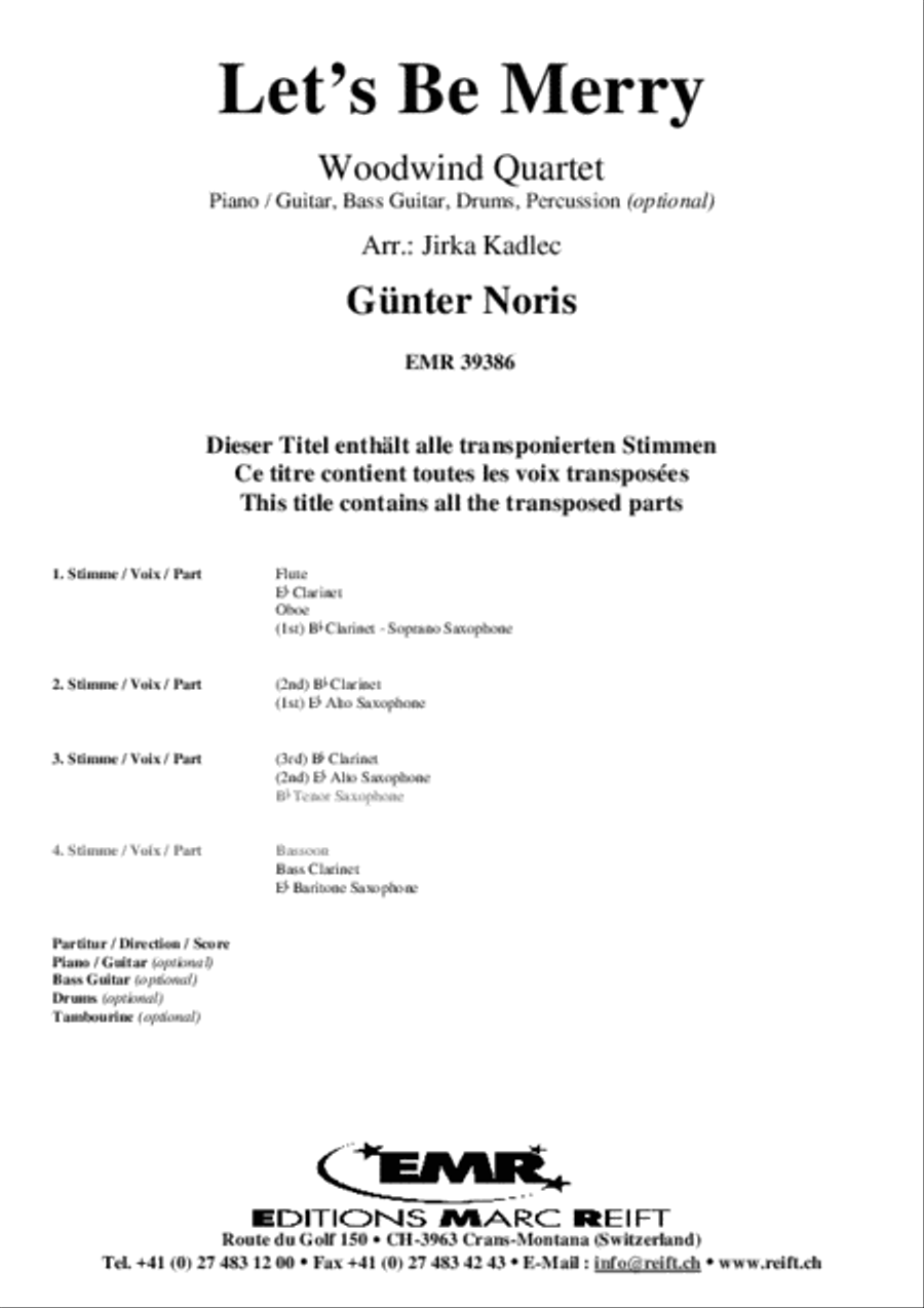 Let's Be Merry Woodwind Quartet scores gallery preview page 2