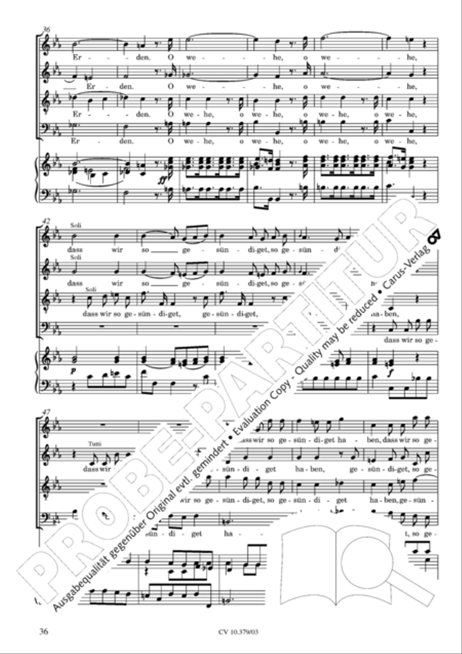 Der Tod Jesu 4-Part scores gallery preview page 37
