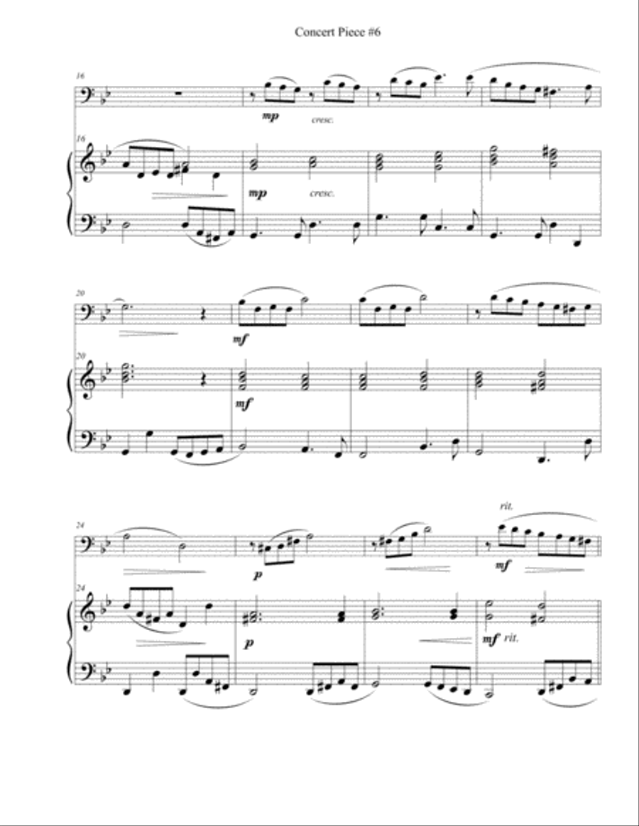 Concert Piece #6: Singing – Driving – Dancing Trombone Solo scores gallery preview page 5