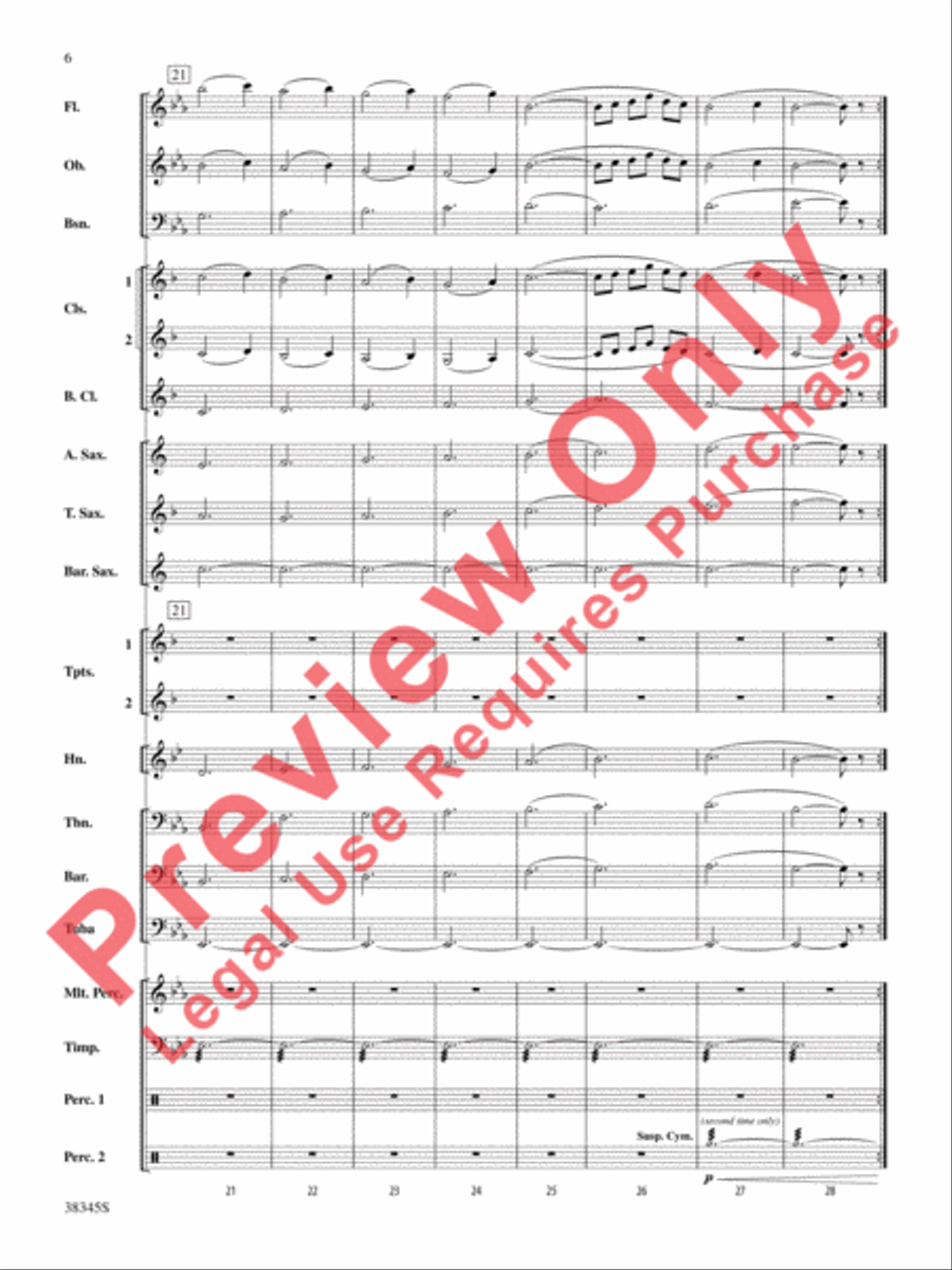 Grand Canyon Suite, Themes from Concert Band scores gallery preview page 7
