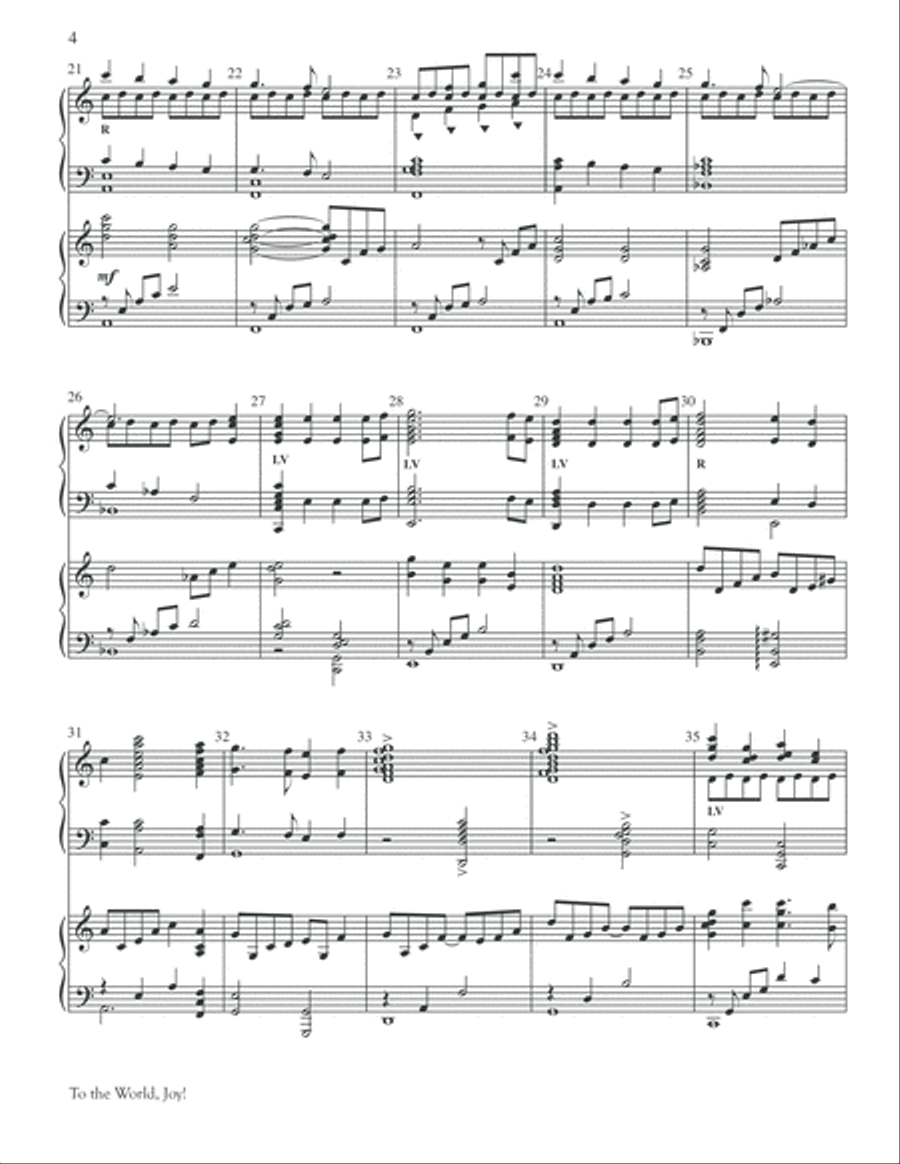 To the World, Joy! To the World, Joy! Piano scores gallery preview page 4