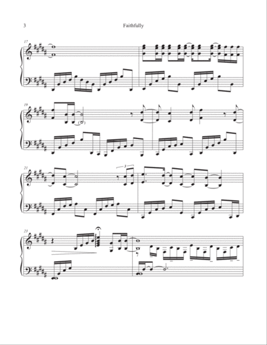 Faithfully Piano Solo scores gallery preview page 3