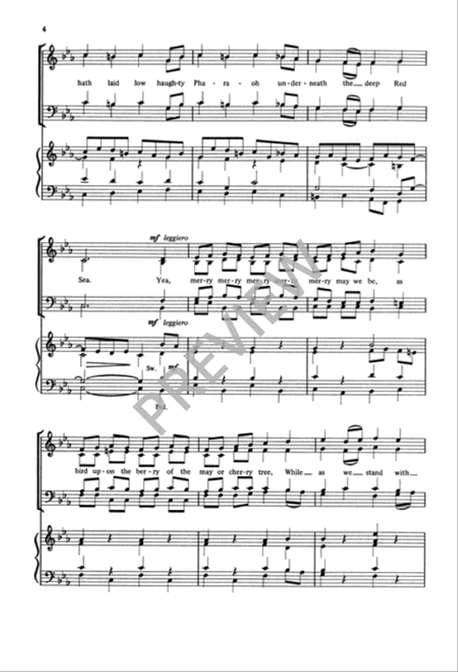 Moses Sing unto Christ the King 4-Part scores gallery preview page 5
