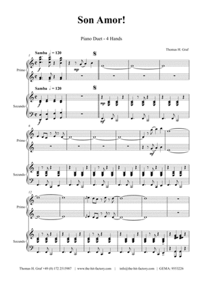 Son amor! - Samba - Piano Duet (4 Hands)
