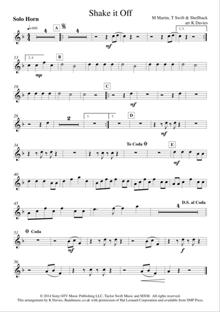 Shake It Off Shake It Off Small Ensemble scores gallery preview page 3
