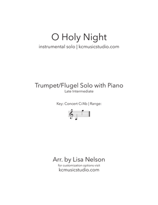 Book cover for O Holy Night - Advanced Trumpet and Piano