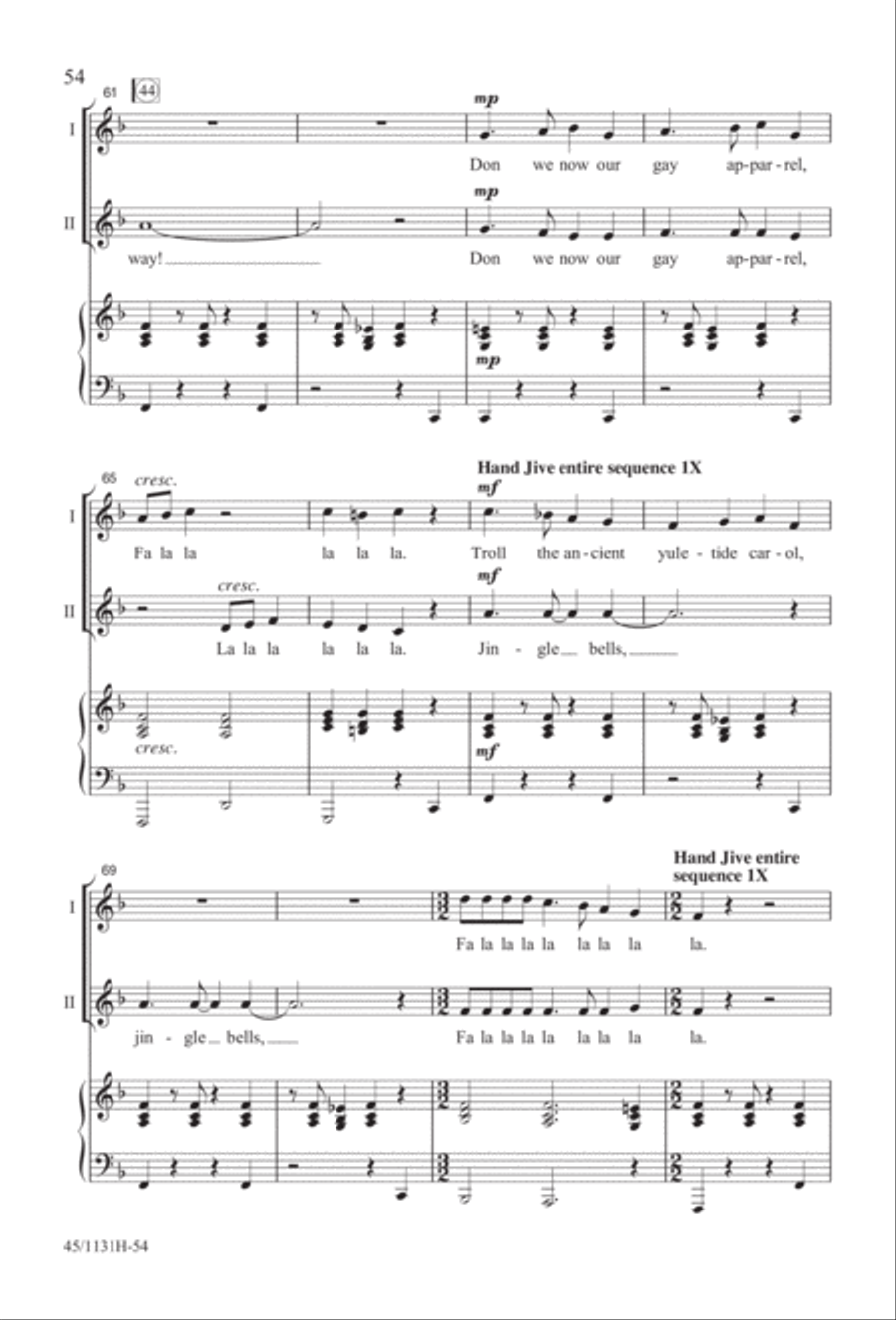 Singable Solutions for Winter Holidays 2-Part scores gallery preview page 54