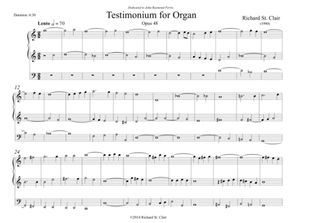 Testimonium for Organ