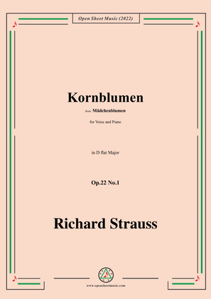 Richard Strauss-Kornblumen,Op.22 No.1,from Madchenblumen,in D flat Major