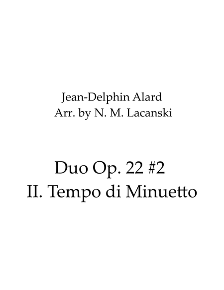 Duo Op. 22 #2 II.Tempo di Minuetto image number null