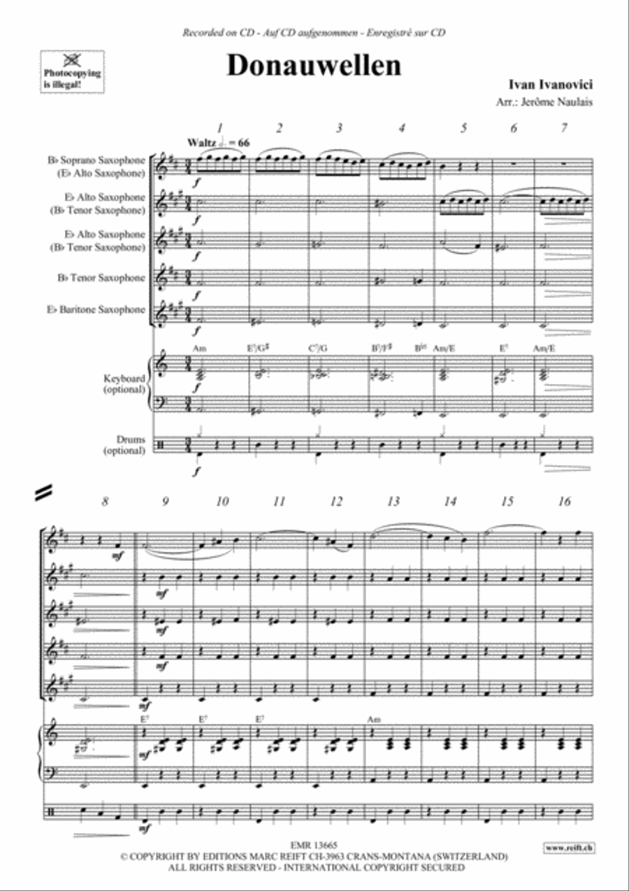 Donauwellen Saxophone Quintet scores gallery preview page 3